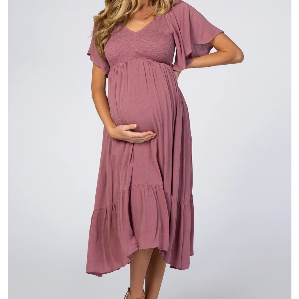 Mauve smocked dress